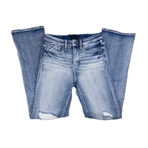 Vigoss Jagger Bootcut Jeans Womens 24 Blue Excellent Distressed Ripped Denim